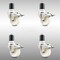 Service Caster 3 Inch 316SS Nylon Wheel Swivel 1-3/4 Inch Expanding Stem Caster Set Lock Brake SCC-SS316TTLEX20S314-NYS-134-4 - alternate 1